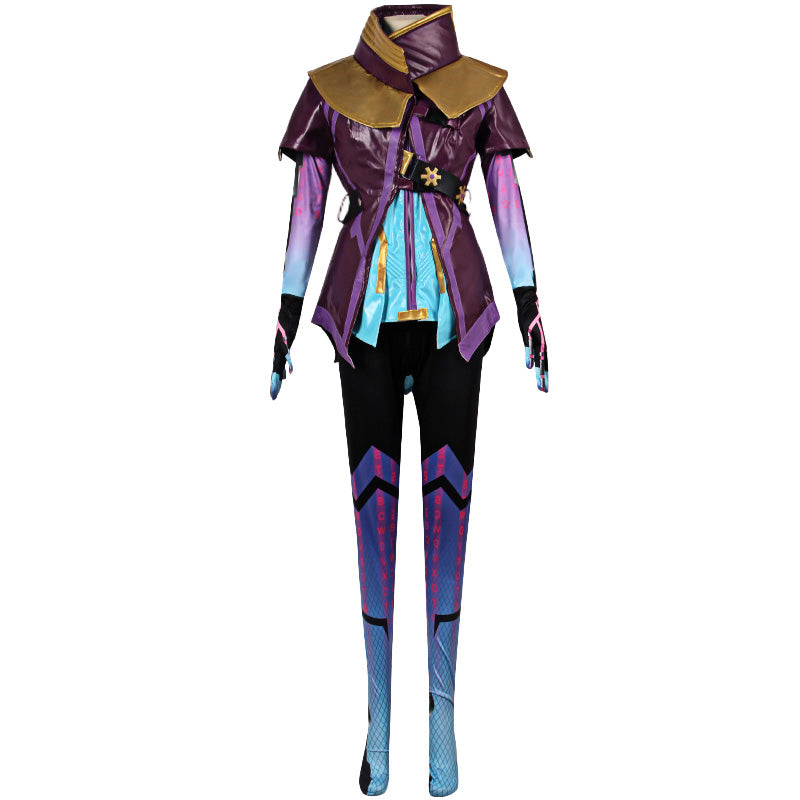 Overwatch Sombra Leather Hacker Chic Cosplay Costume - XS to 3XL