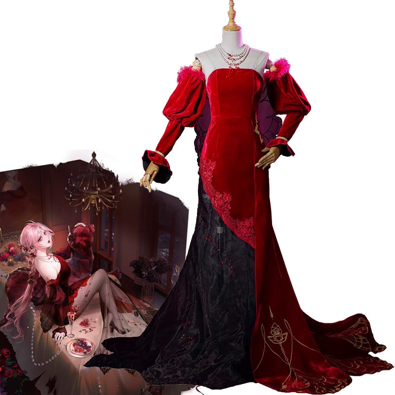 Path to Nowhere Countess Chelsea Velvet Dress Cosplay Costume - Moonlight Rendezvous