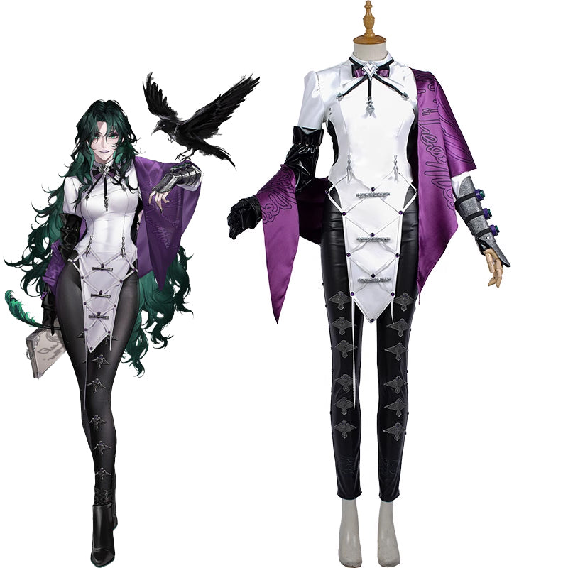 Path to Nowhere Raven Polyester Cosplay Costume - Game Outfit Set