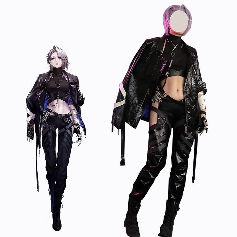 Path to Nowhere Zoya PU Cosplay Costume Top Gloves Belts Set