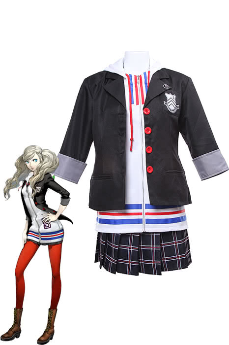 Ann Takamaki Shirt Vest Coat Skirt Cosplay Costume - Persona 5
