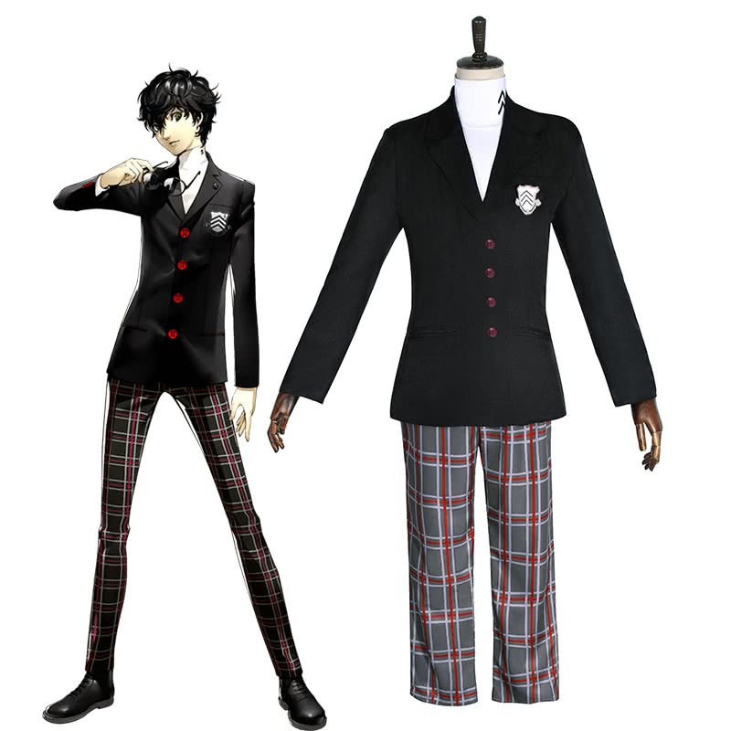 Persona 5 Joker Black Uniform Suit Cosplay Costume - Amamiya Ren Outfit