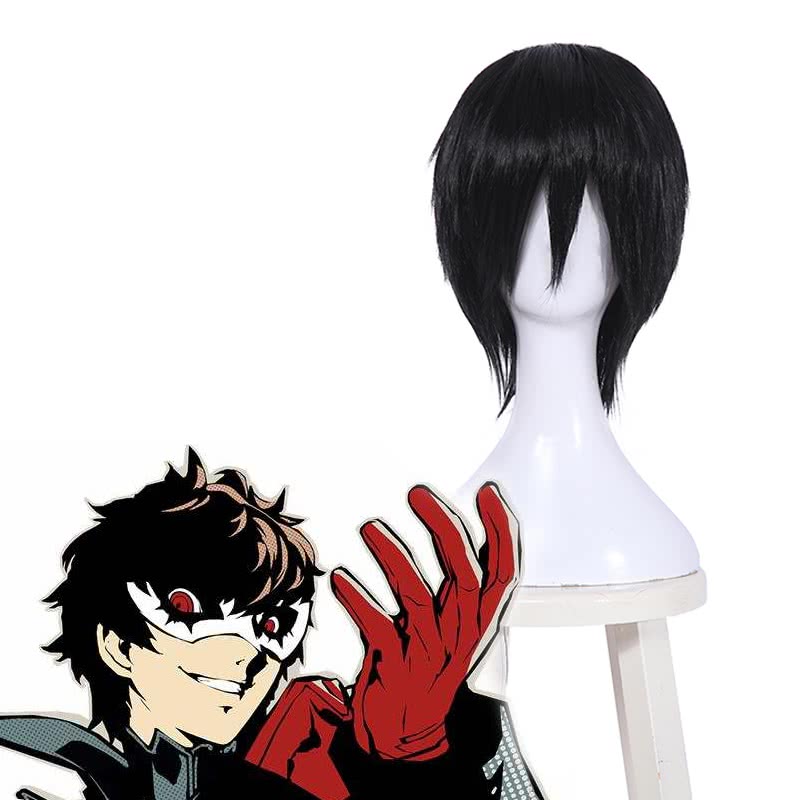 Joker Black Short Wave Cosplay Wig - Persona 5