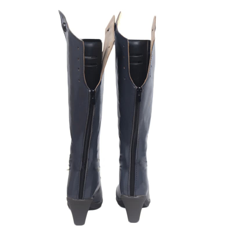 Makoto Niijima Black PU Cosplay Boots - Persona 5 Priestess