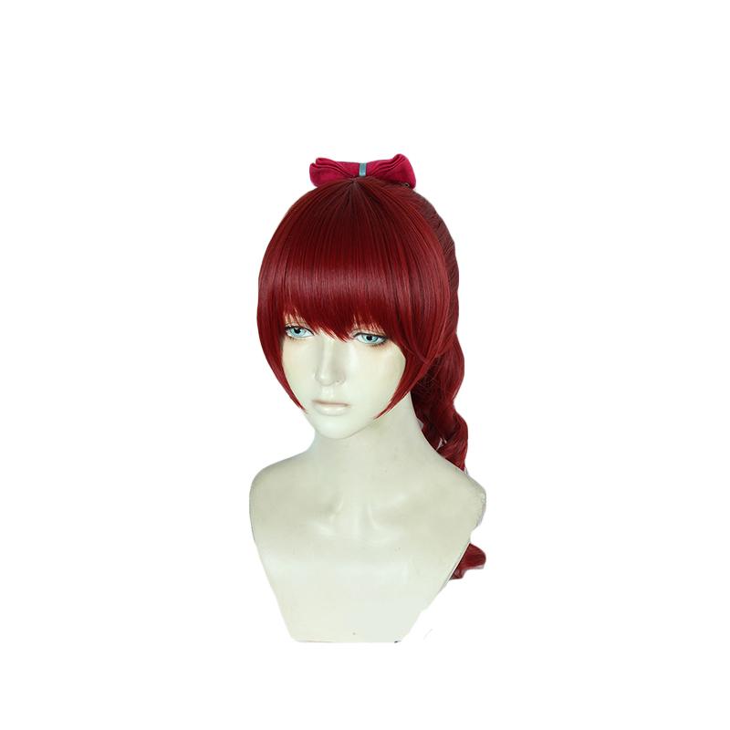 Kasumi Yoshizawa Dark Red Ponytail Straight Cosplay Wig - Persona 5 Royal