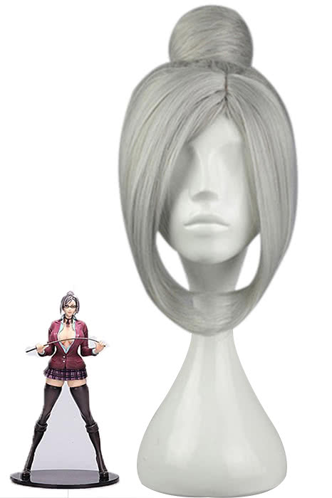 Shiraki Meiko Mixed Silver Grey Cosplay Wig - Prison School