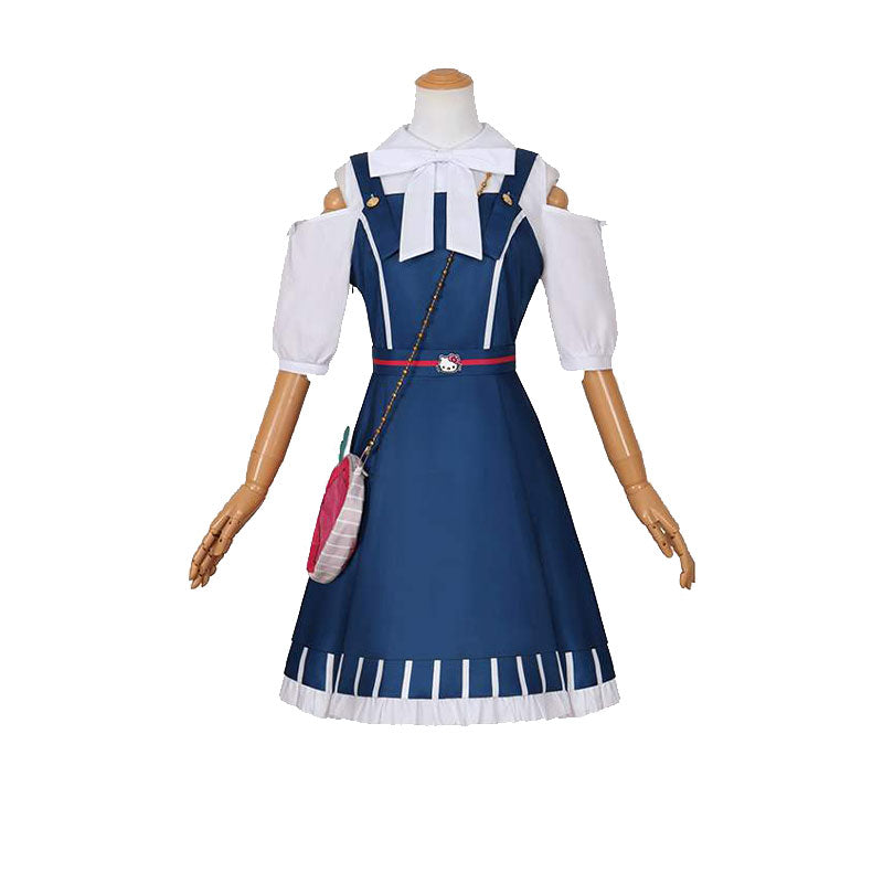 Hatsune Miku Hello Kitty Chiffon Cosplay Set - Project Sekai Colourful Stage Dress Headwear Collar Necklace Ears Sizes S-3XL