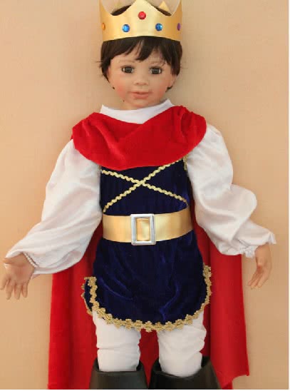 OROCOSPLAY Children's Christmas Prince Costume - Crown Cape Holiday Party Outfit
