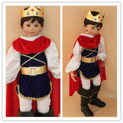 OROCOSPLAY Children's Christmas Prince Costume - Crown Cape Holiday Party Outfit