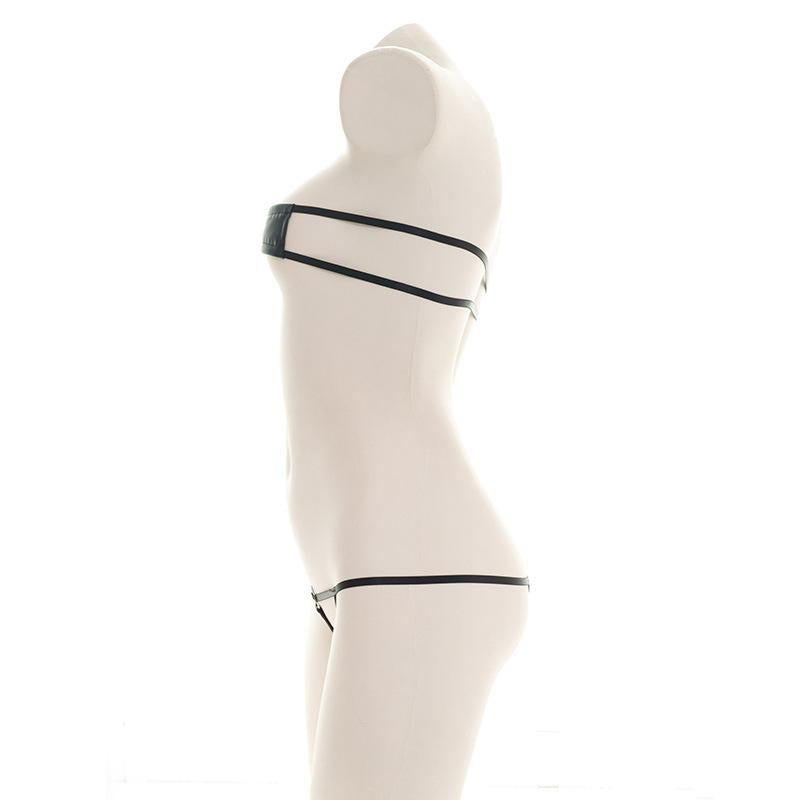 Rolecos Black Leather Bikini - Sexy Cosplay Costume