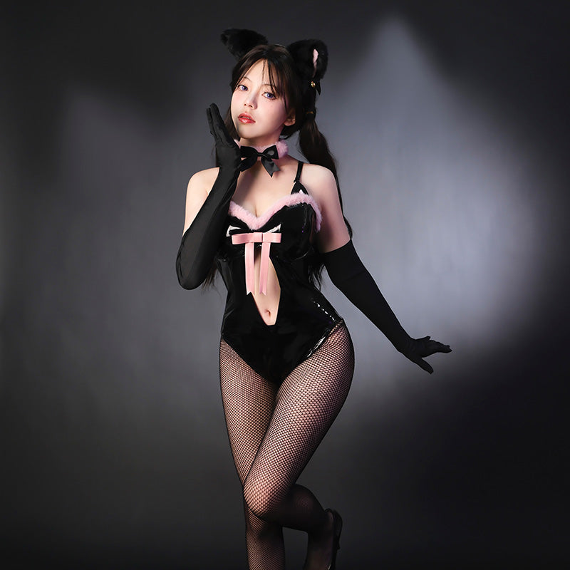 Rolecos Black Pink Bunny Costume - Sexy Cosplay