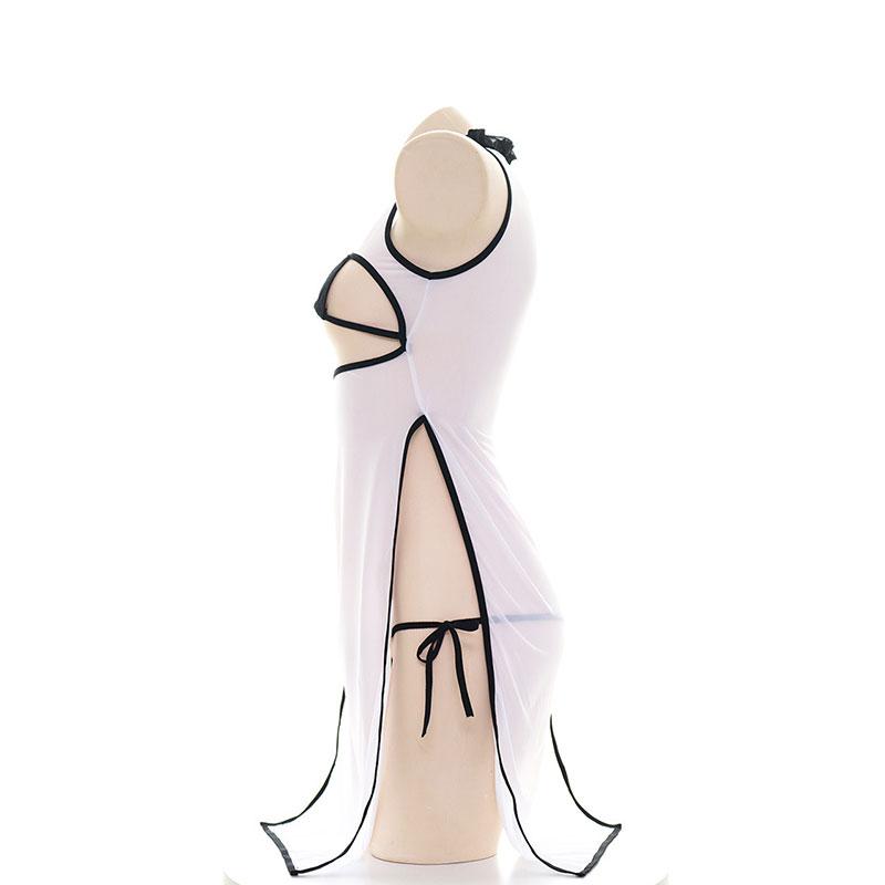Rolecos Cheongsam Lingerie - Translucent Ice Silk
