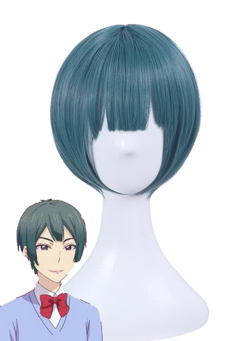 Rolecos Shima Nishina Short Cyan Cosplay Wig - Kiss Him, Not Me