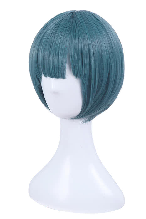 Rolecos Shima Nishina Short Cyan Cosplay Wig - Kiss Him, Not Me