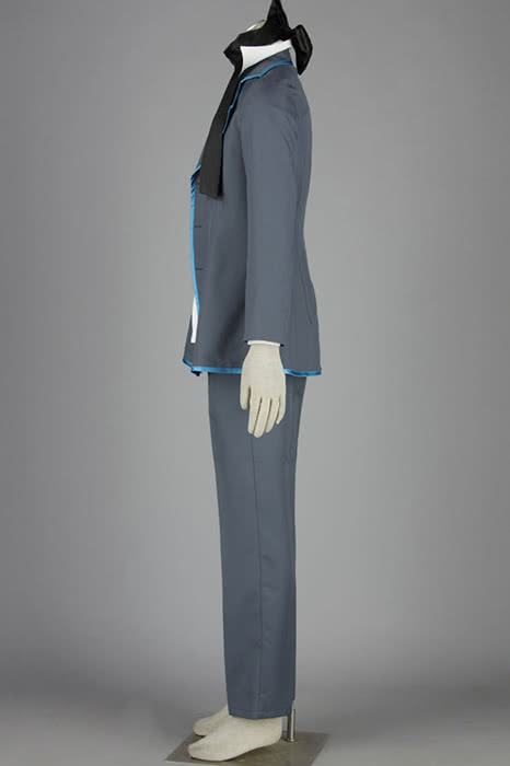 Black Kaito Uniform Cosplay Set - Vocaloid Coat Shirt Pants Costume