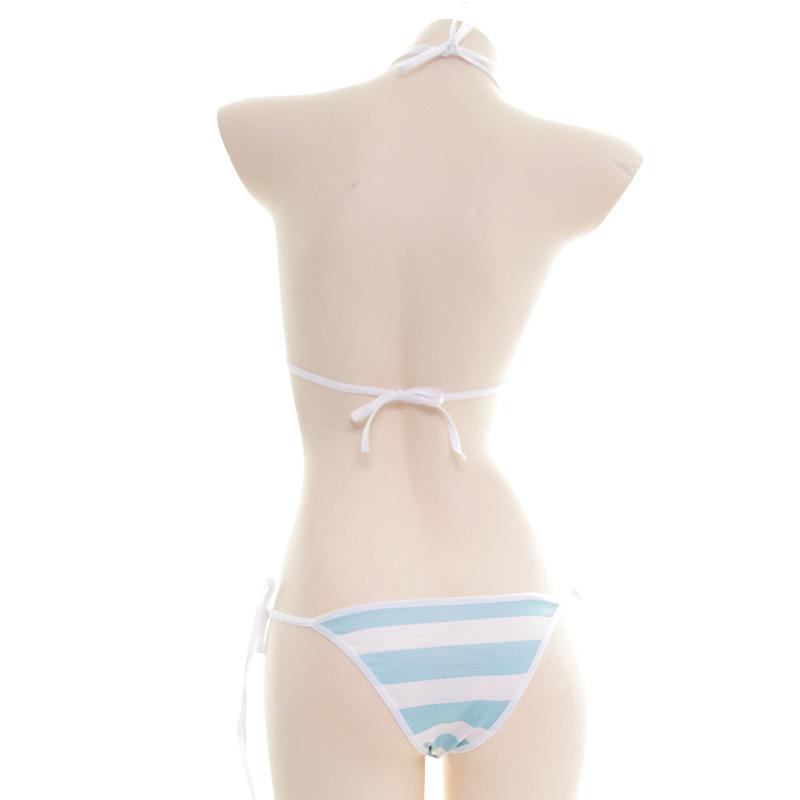 Rolecos Striped Cotton Bikini - Cosplay Swimwear