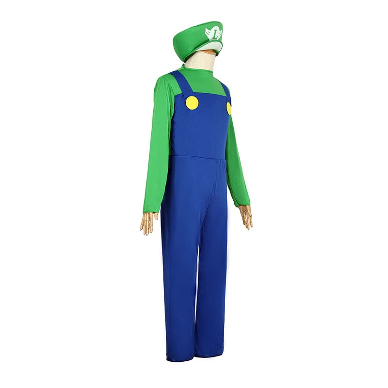 Rolecos Luigi Mario Cosplay Costume - Super Mario Bros