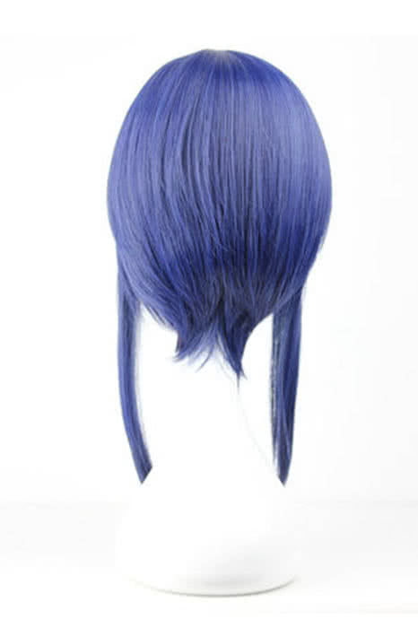 Sword Art Online Sachi Medium Blue Straight Cosplay Wig - 45cm Synthetic Hair