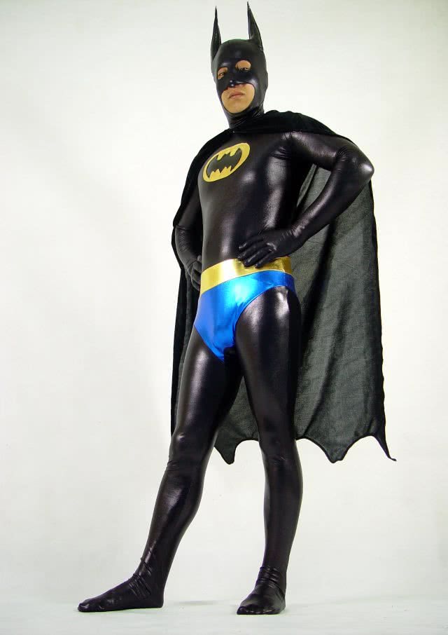 The Dark Knight Batman Costume Set - Jumpsuit Cloak Mask Halloween Outfit