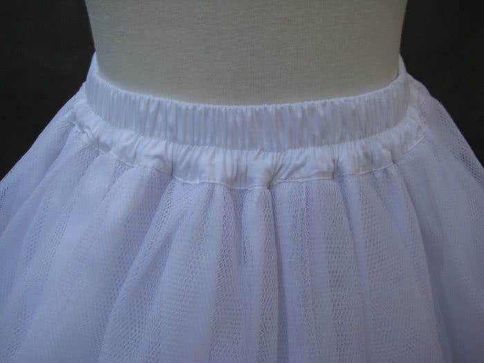 OROCOSPLAY Lolita Underskirt Crinoline - White and Black 16inch Petticoat for Prom Dress