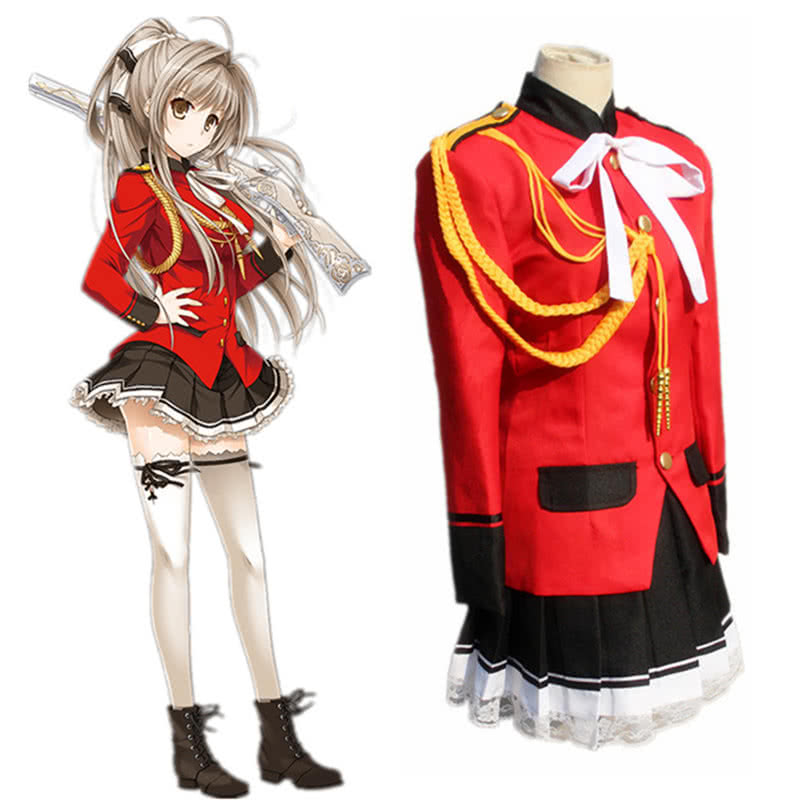 Amagi Brilliant Park Sento Isuzu Cosplay Costume - Red Full Dress Uniform