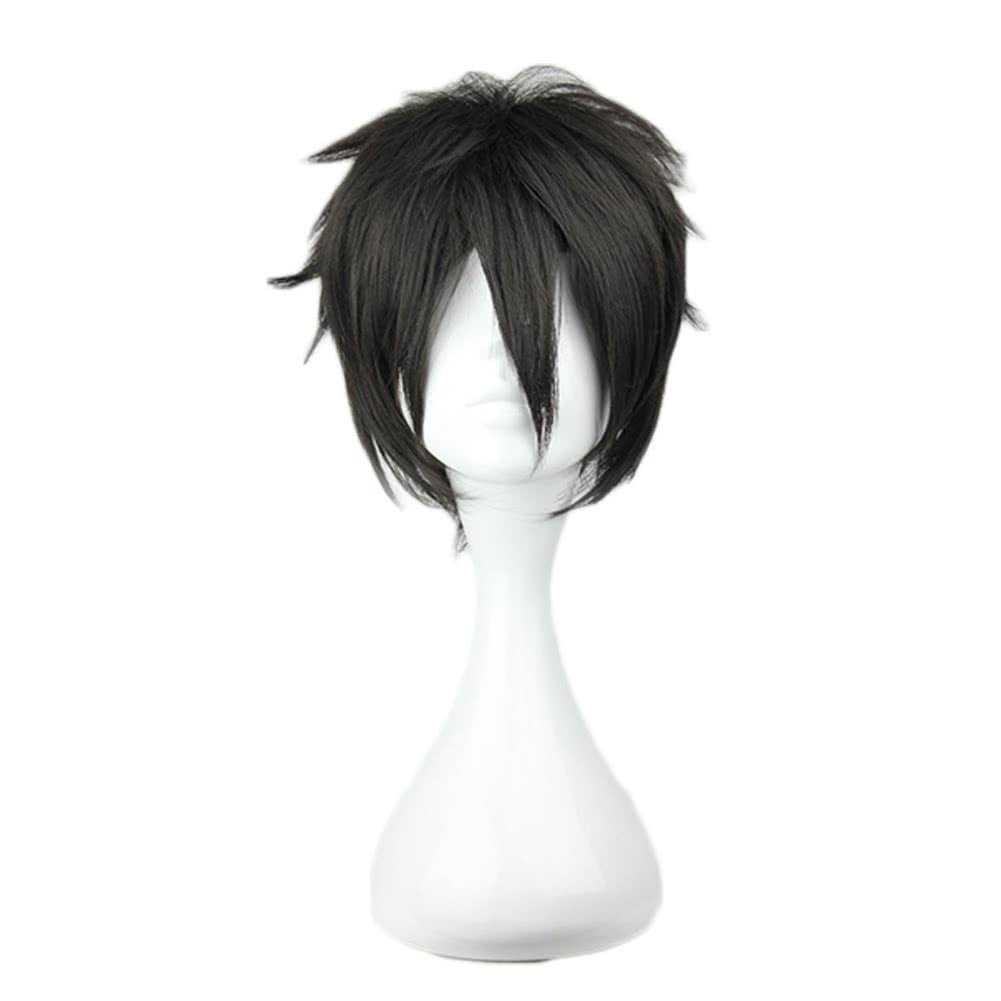 Sword Art Online Kiriko Black Short Straight Cosplay Wig - 32cm Synthetic Hair