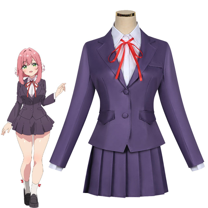The 100 Girlfriends Hanazono Hahari Wool Fabric Cosplay Costume - Jacket Shirt Skirt Set S-2XL