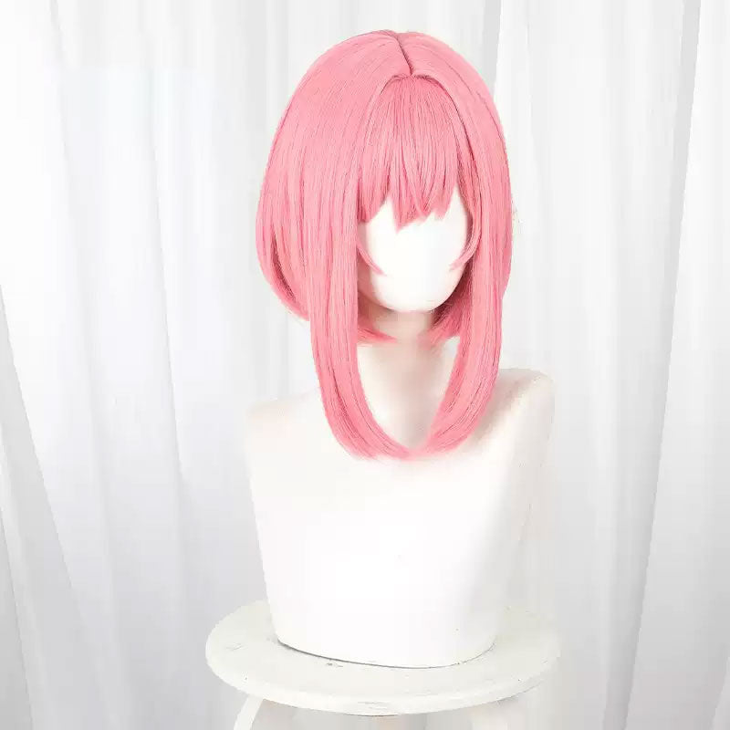 The 100 Girlfriends Hanazono Hahari Pink Straight Cosplay Wig - 35cm Synthetic Hair