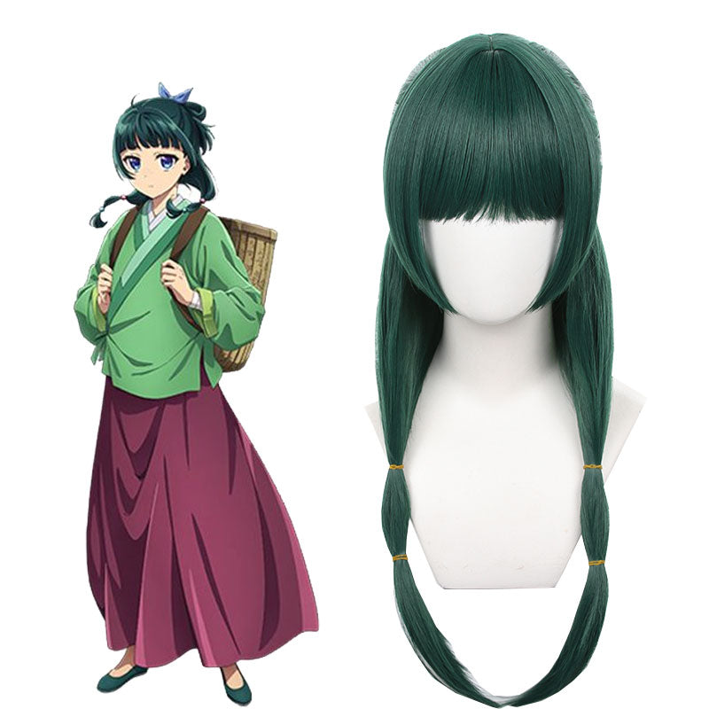 The Apothecary Diaries MaoMao Green Long Straight Cosplay Wig - 65cm Synthetic Hair