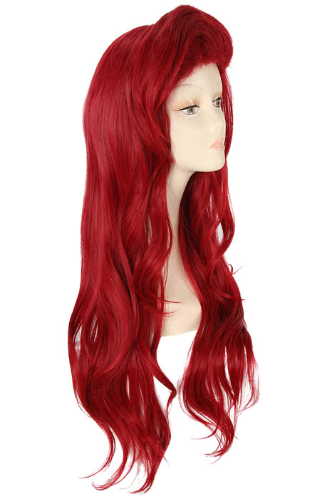 The Little Mermaid Ariel Long Dark Red Straight Cosplay Wig - 70cm Synthetic High Temp Fiber