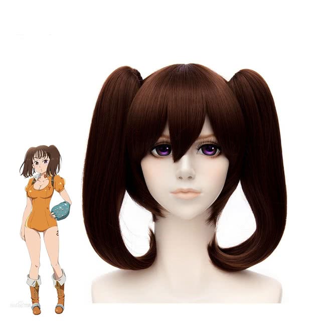 The Seven Deadly Sins Diane Brown Straight Cosplay Wig - 35cm Synthetic Hair