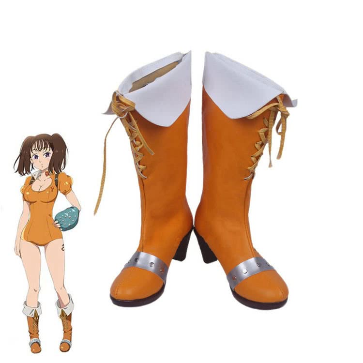 The Seven Deadly Sins Diane Anime Cosplay Shoes - Brown Character Footwear