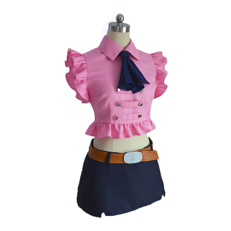 The Seven Deadly Sins Elizabeth Liones Full Set Cosplay Costume - Top Skirt Uniform