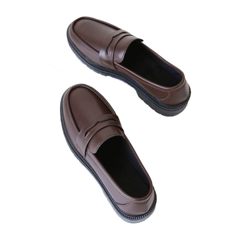 Toilet-Bound Hanako-kun Japanese JK Cosplay Shoes - Black Brown 2 Colors Uniform Footwear
