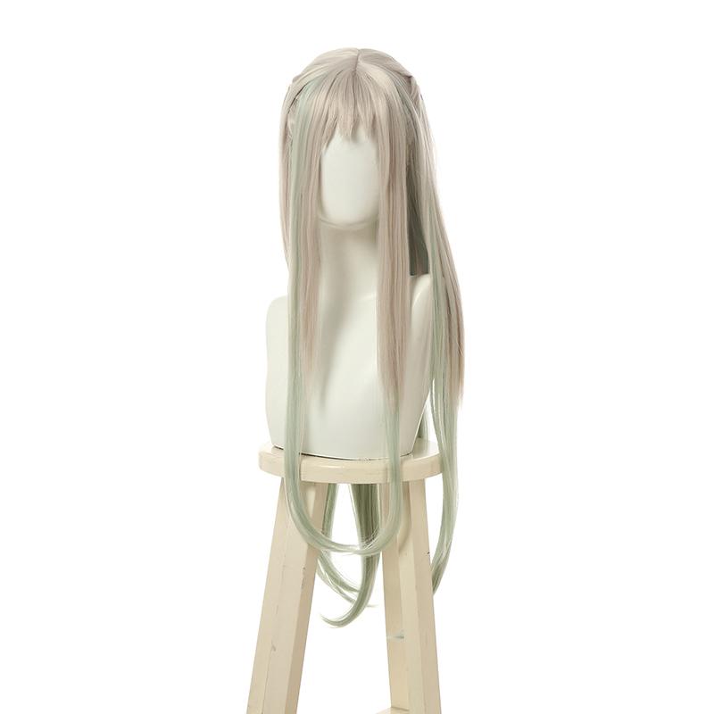 Toilet-Bound Hanako-kun Yashiro Nene Gray Green Long Straight Cosplay Wig - 80cm Synthetic Hair