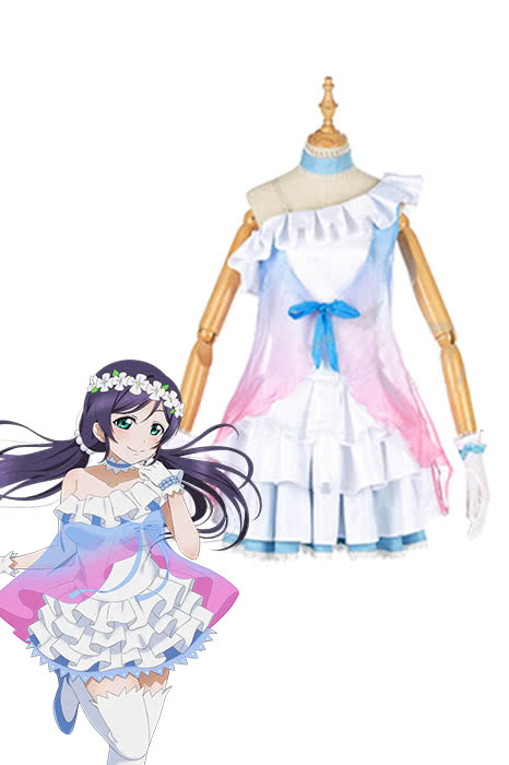 High Quality Anime Costumes Nozomi Tojo Blue Cosplay Dress - Love Live Yume No Tobira