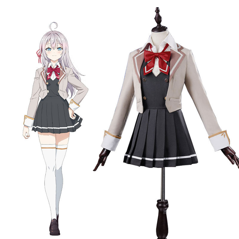 Alya Sometimes Hides Her Feelings in Russian Alisa JK Uniform Cosplay Costume - Full Set with Bow Tie