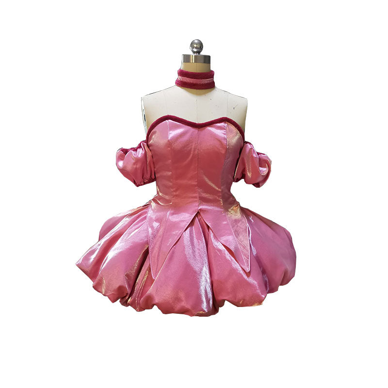Tokyo Mew Mew Ichigo Momomiya Cosplay Costume - Dress Gloves Bows Set