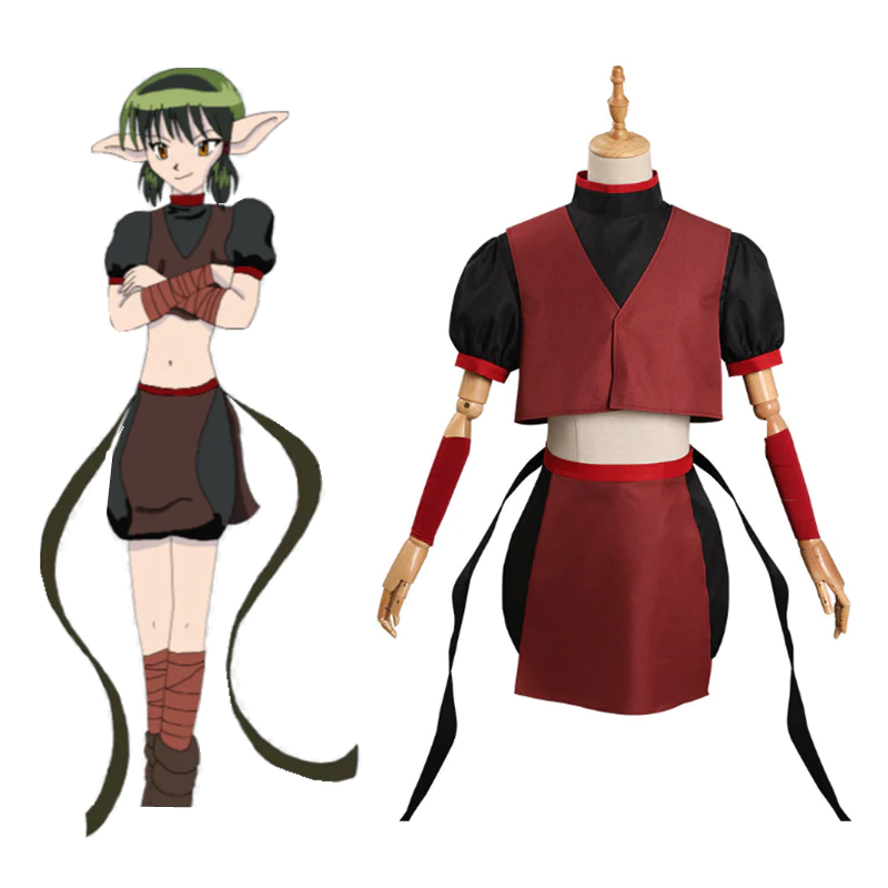 Tokyo Mew Mew Kisshyu Cosplay Costume - Bandage Vest Top Pants Tail Set