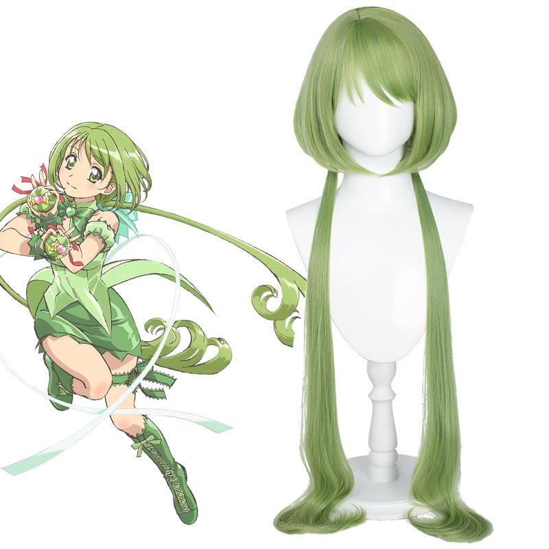Tokyo Mew Mew Lettuce Midorikawa Green Straight Cosplay Wig - 100cm Long Synthetic Hair