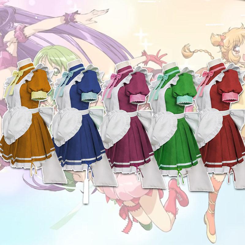 Tokyo Mew Mew Multi-Character Maid Cosplay Dress - Ichigo Zakuro Mint Lettuce Pudding Uniform