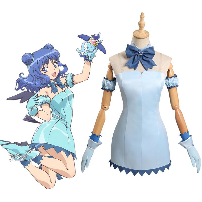 Tokyo Mew Mew Mint Aizawa Dress Cosplay Costume - Anime Uniform with Bow Tie Tail