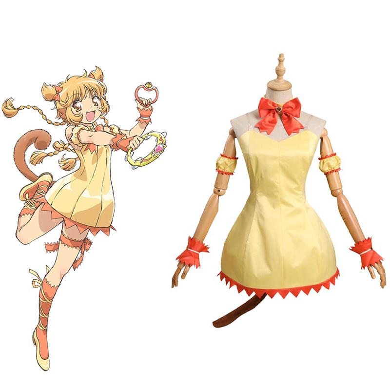 Tokyo Mew Mew Pudding Fong Dress Cosplay Costume - Anime Uniform with Bow Tie Tail