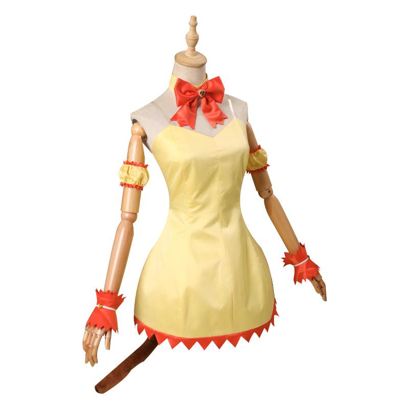 Tokyo Mew Mew Pudding Fong Dress Cosplay Costume - Anime Uniform with Bow Tie Tail