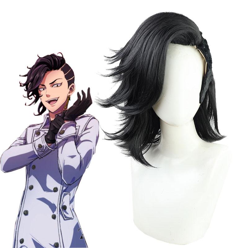 Tokyo Revengers Kokonoi Hajime Black Straight Cosplay Wig - 43cm Synthetic Hair