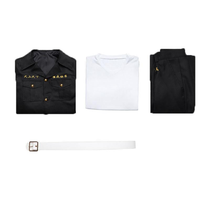Tokyo Revengers Sano Manjirou Uniform Set Cosplay Costume - Coat T-shirt Pants Belt
