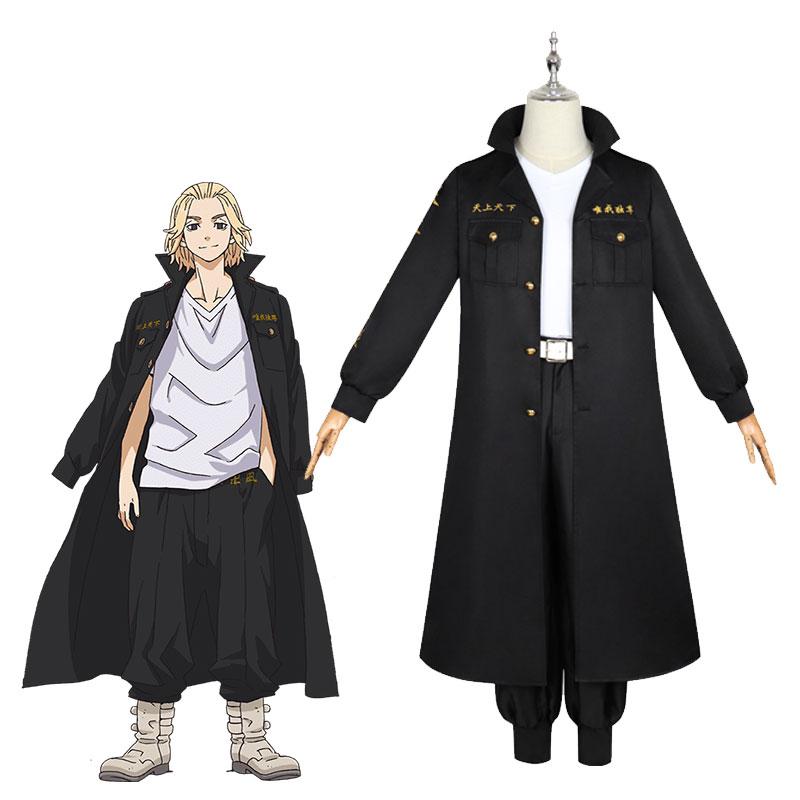 Tokyo Revengers Sano Manjirou Uniform Set Cosplay Costume - Coat T-shirt Pants Belt