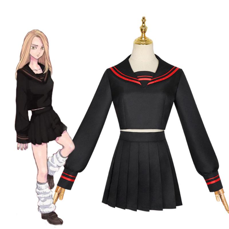Tokyo Revengers Yuzuha Shiba Uniform Top Skirt Cosplay Costume - Winter 2021 Anime Outfit