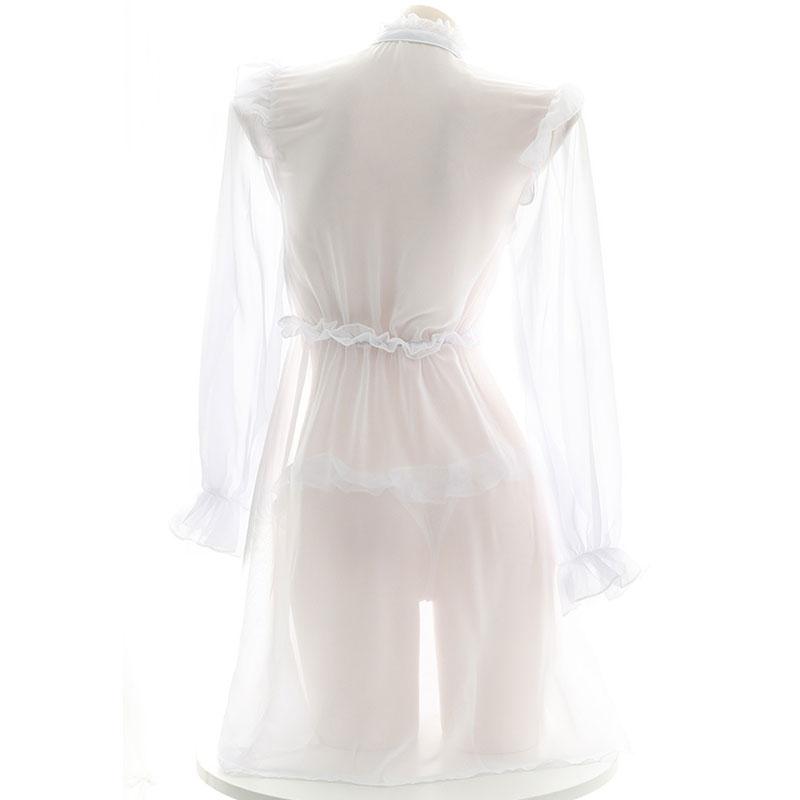 Vintage Skirt Translucent Chiffon Pajama - 2 Color Dress Pants Set