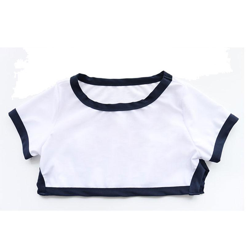 Vintage Skirt Translucent Student Uniform - Sexy Top Panties Cosplay Set